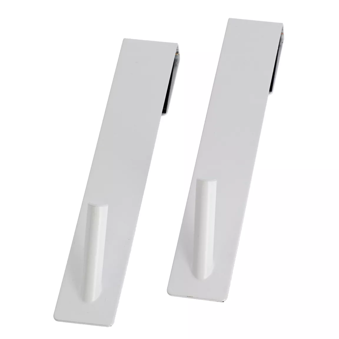 Lot de 2 patères à suspendre spécial paroi de douche (H18 cm) Blanc
