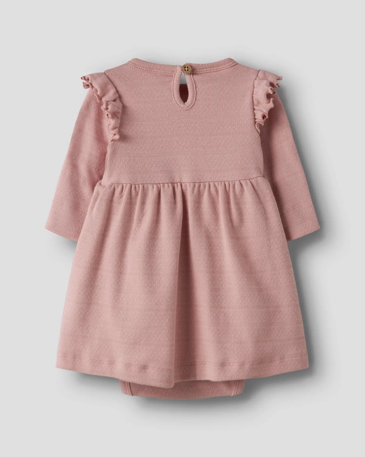 Kjole Baby M/ Volanger – Øko Bomull | NBFDIMIA LS BODY DRESS LIL 13253501