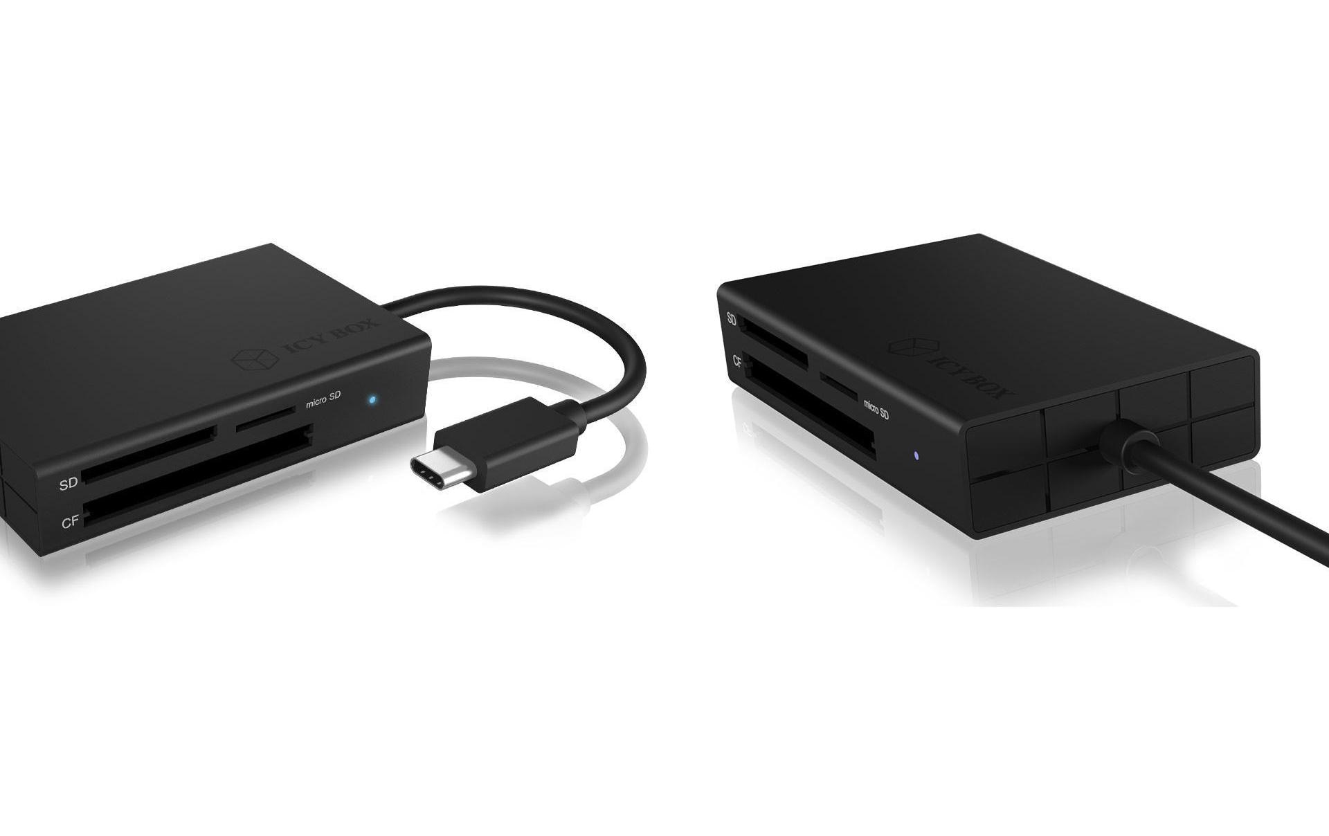 Card Reader Extern IB-CR401-C3Externer Multi-Kartenleser mit Type-C USB 3.0 Anschluss