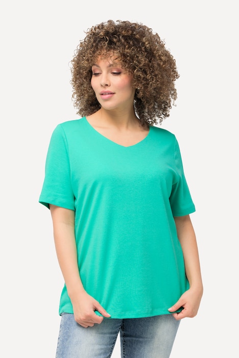 Shirt, doppellagige Vorderseite, Slim, Rundhals, Halbarm