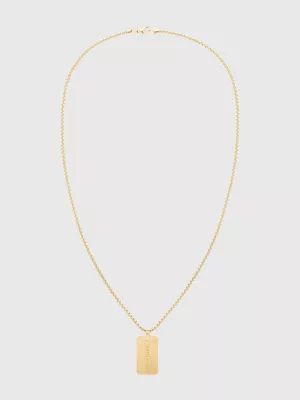 Colar icônico com listras banhado a ouro