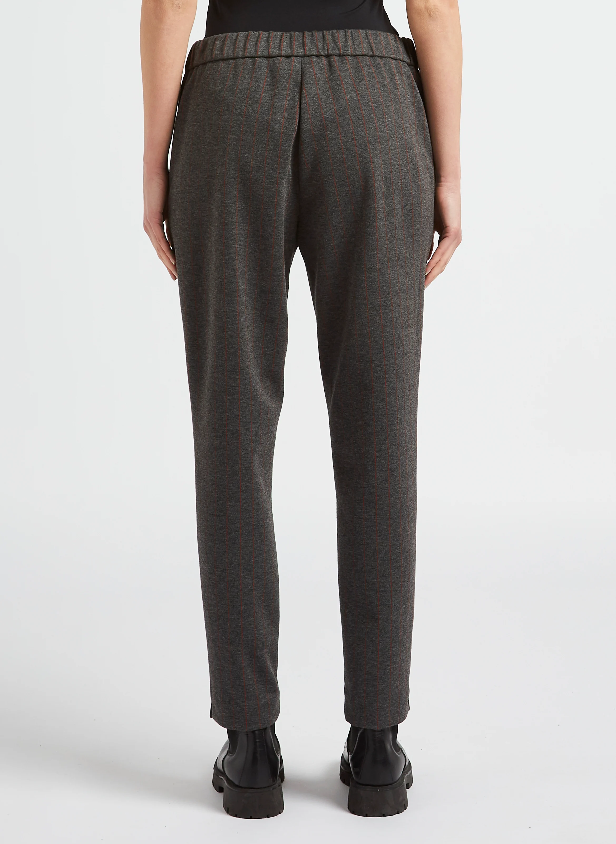 Pantalon ajusté à rayures | Gris
