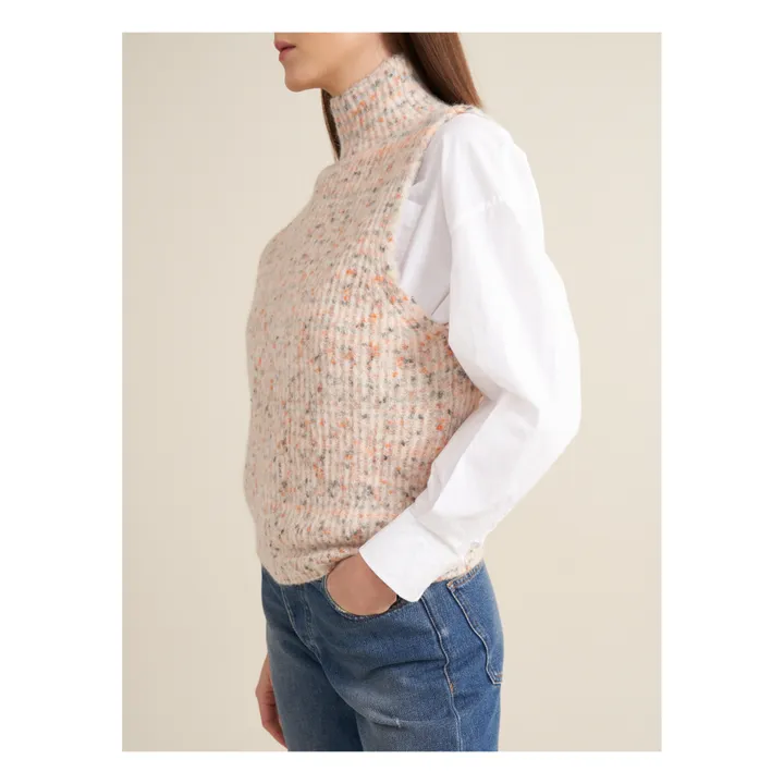 Bellerose Pull Sans Manches Lattem Laine Mérinos Extra Fine - Collection Femme | Ecru