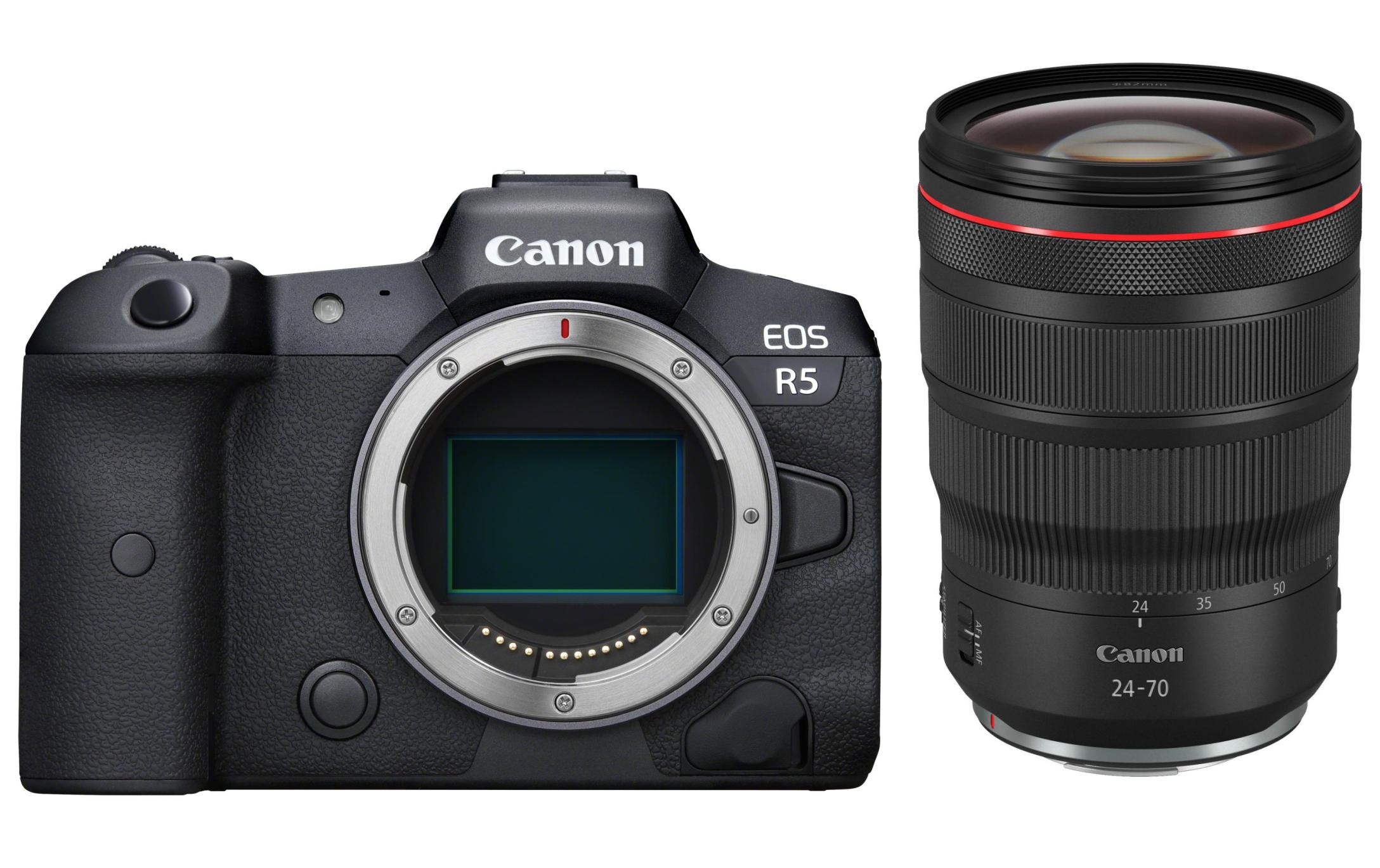 Fotokamera EOS R5 Kit 24-70<br>Professionelle spiegellose Systemkamera mit Vollformatsensor