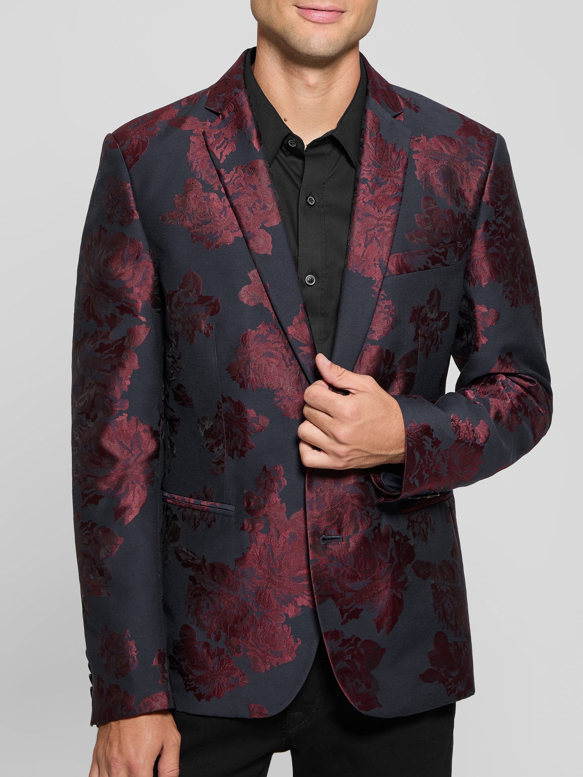 Blazer floral jacquard