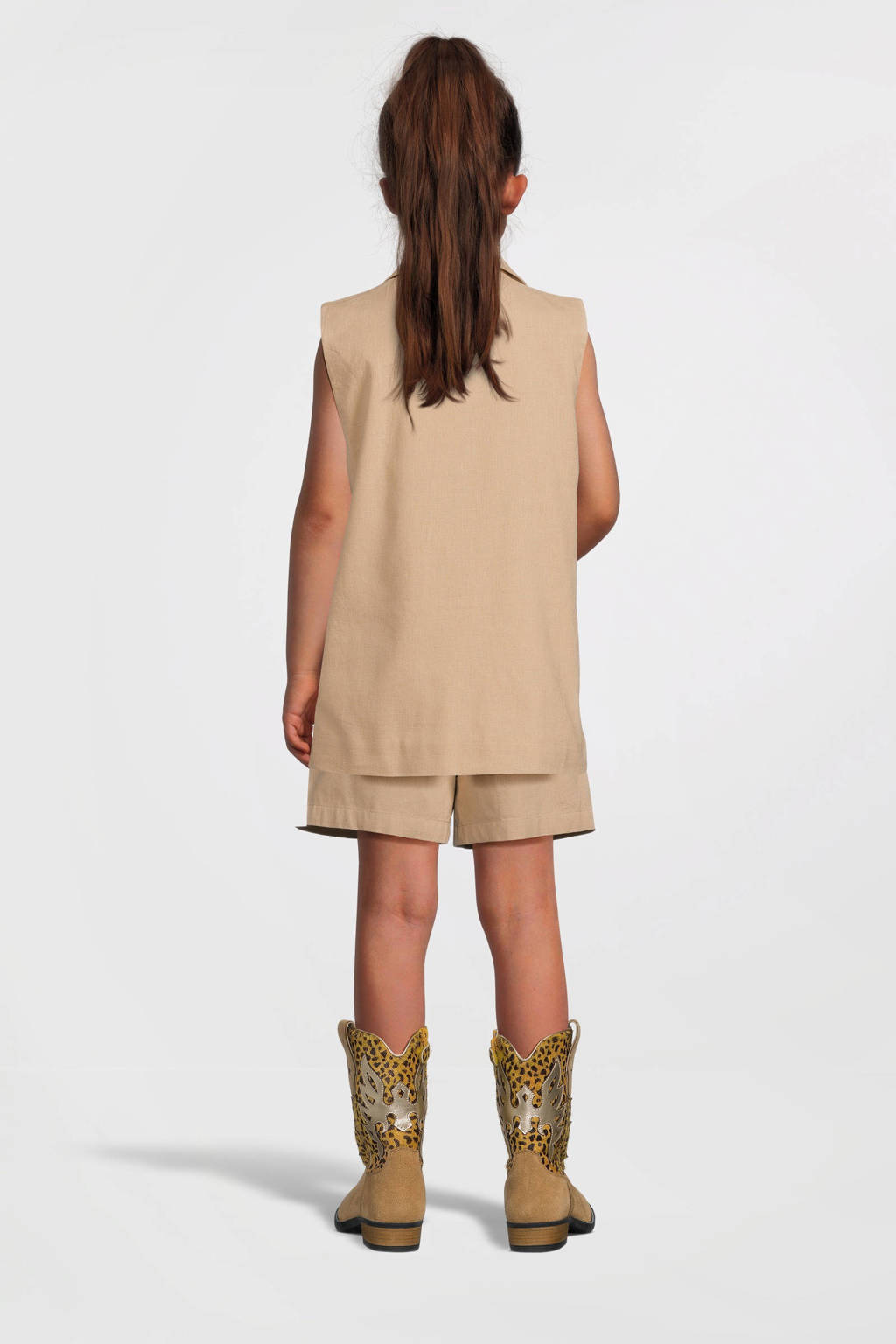 NAME IT gilet NKFFALINNEN zand