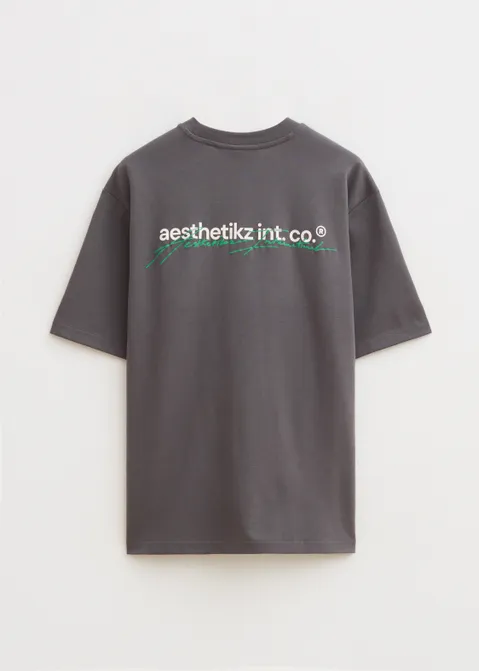 T-shirt met logo grijs (GRS.D)
