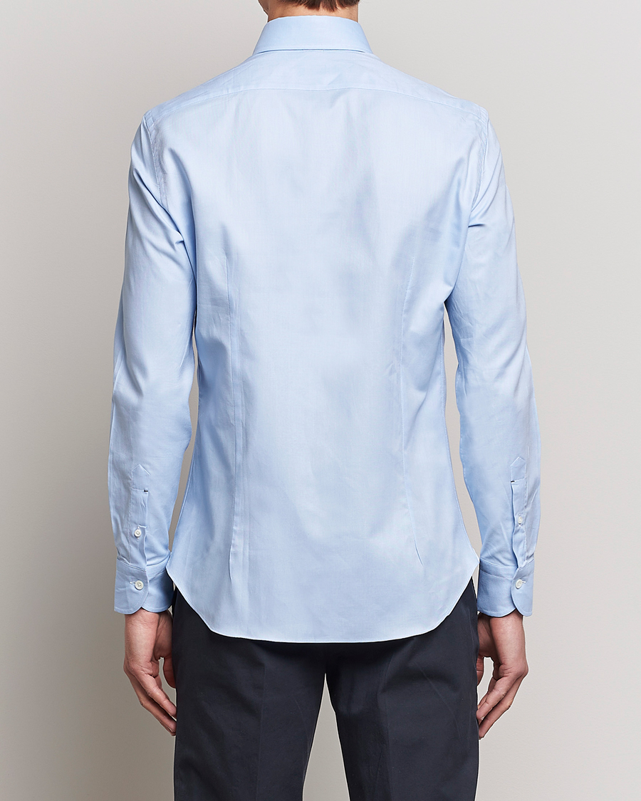 Mazzarelli Soft Oxford Button Down Shirt Light Blue