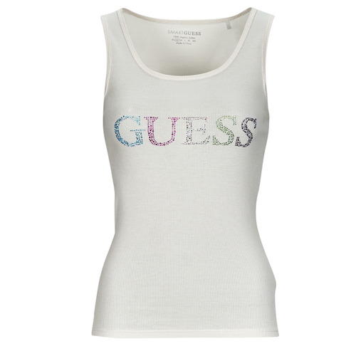 Guess - COLORFUL LOGO TANK TOP - Blanc