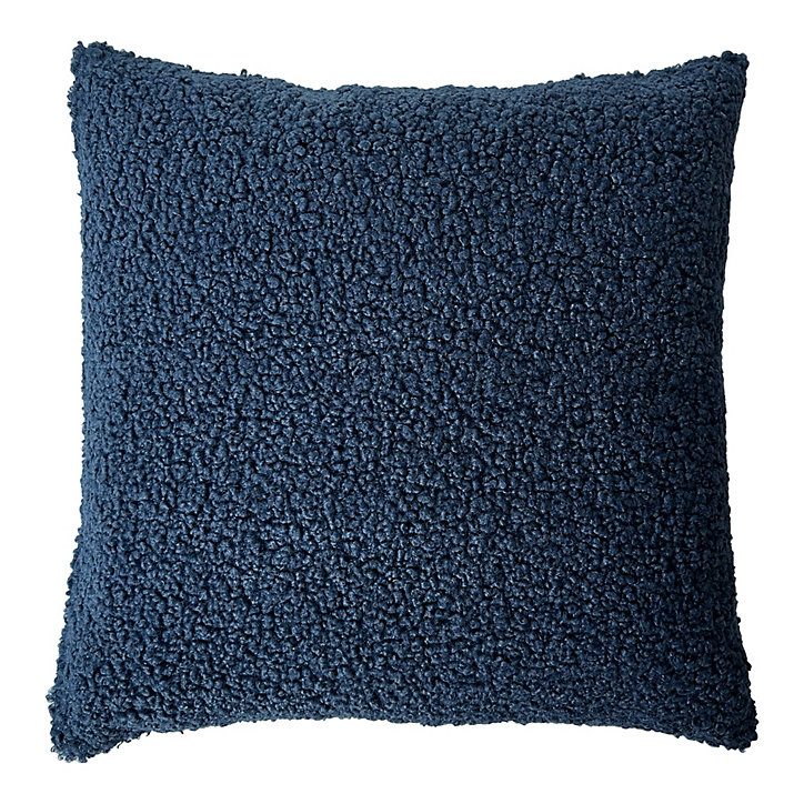 Coussin Kanosh GoodHome bleu marine L.45 x l.45 x ep.80 cm