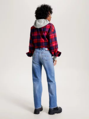 Calça jeans reta de cintura baixa Sophie