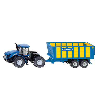 Siku Traktor m. Silierwagen - New Holland T9.560 - Blau