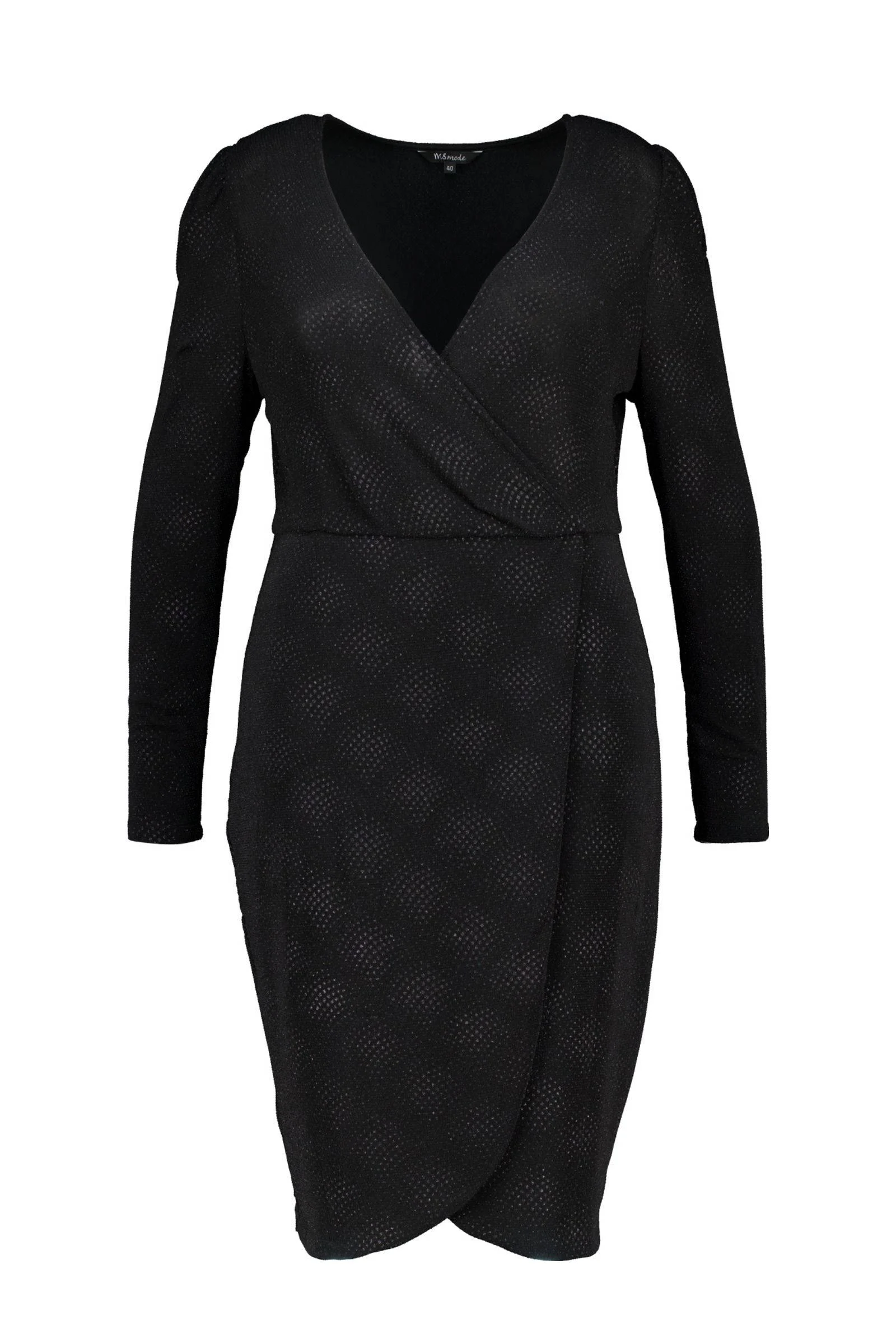 MS Mode korte jurk lurex zwart