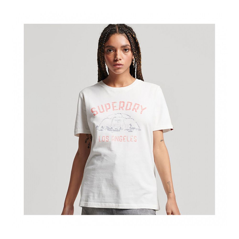 Superdry VINTAGE CITY SOUVENIR - Tee-shirt Femme ecru