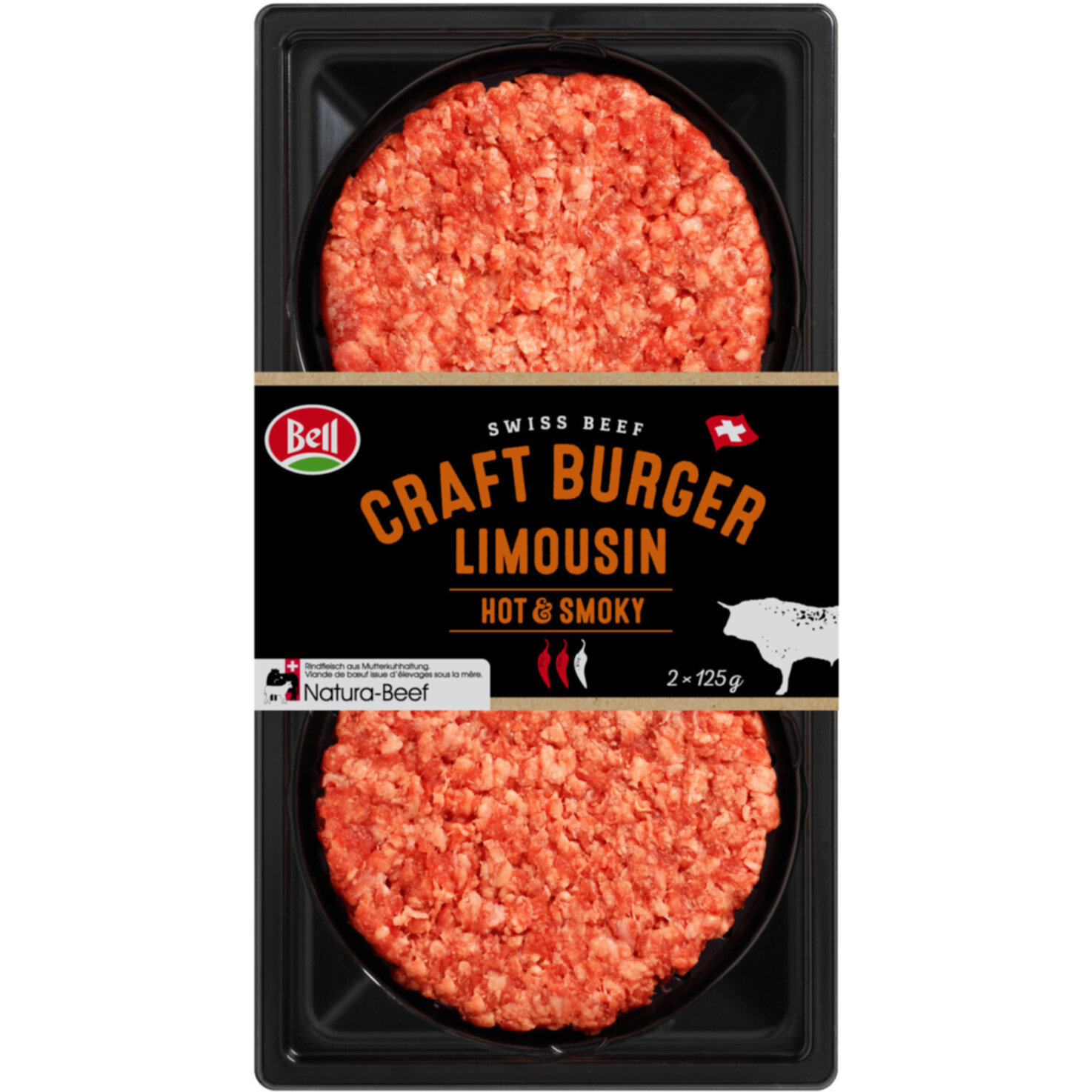 Bell Natura-Beef Burger Hot&Smoky 2x125g