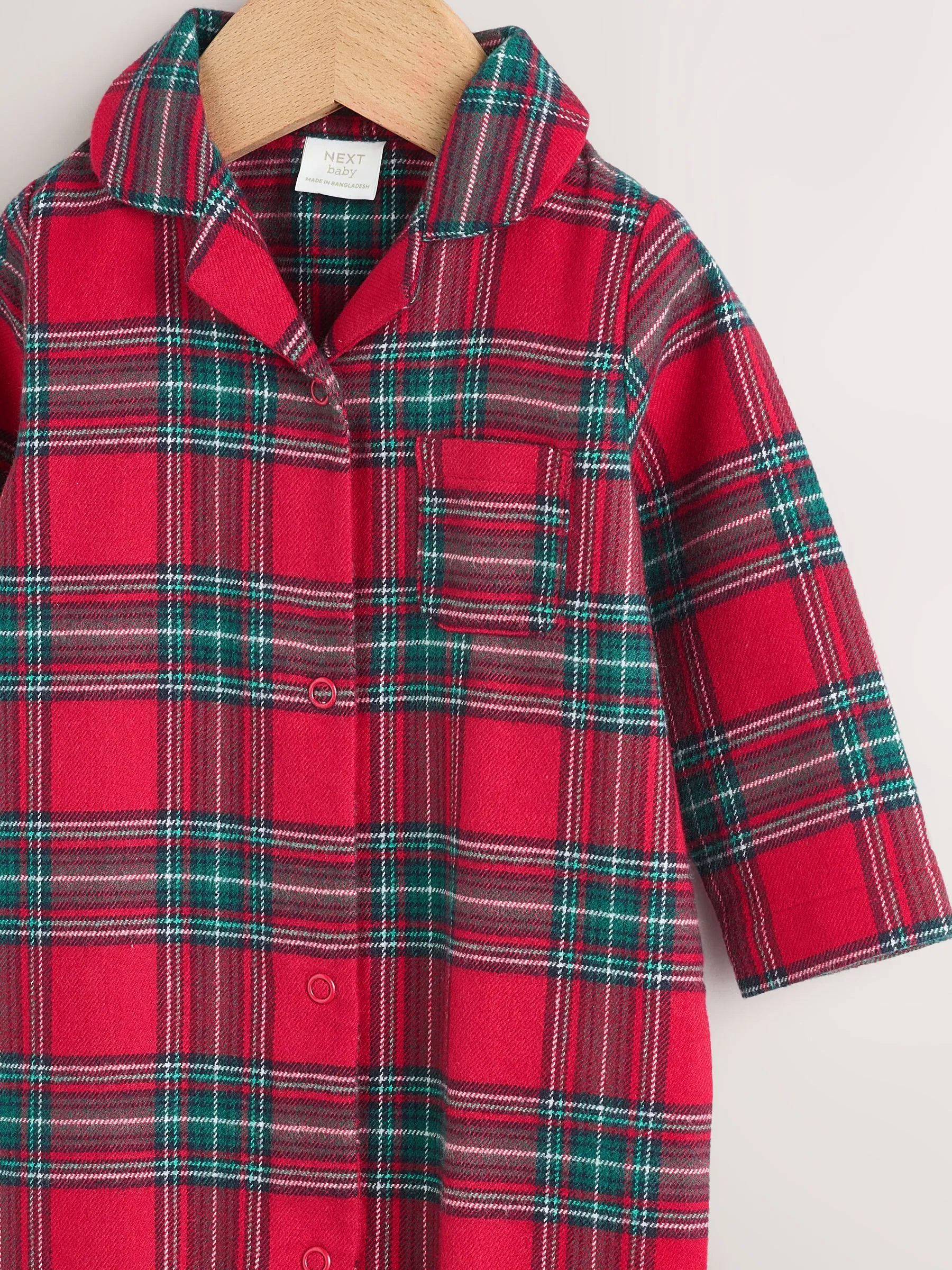 Rood met Schotse ruit - Matching Family - Kerstpyjama voor baby's (0mnd -3jr)