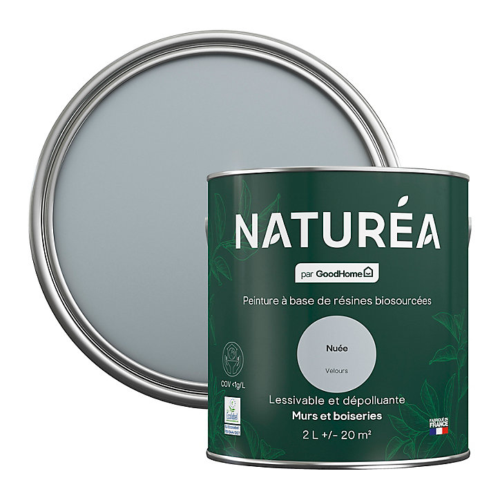 Peinture murs et boiseries Naturéa par GoodHome nuée velours 2L