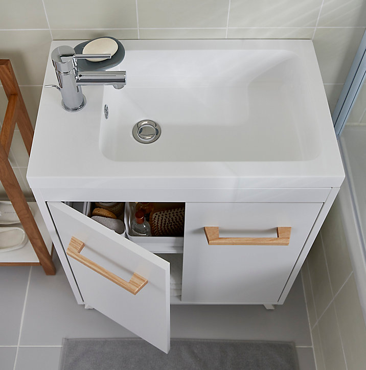 Plan vasque résine GoodHome Makonda 60 cm