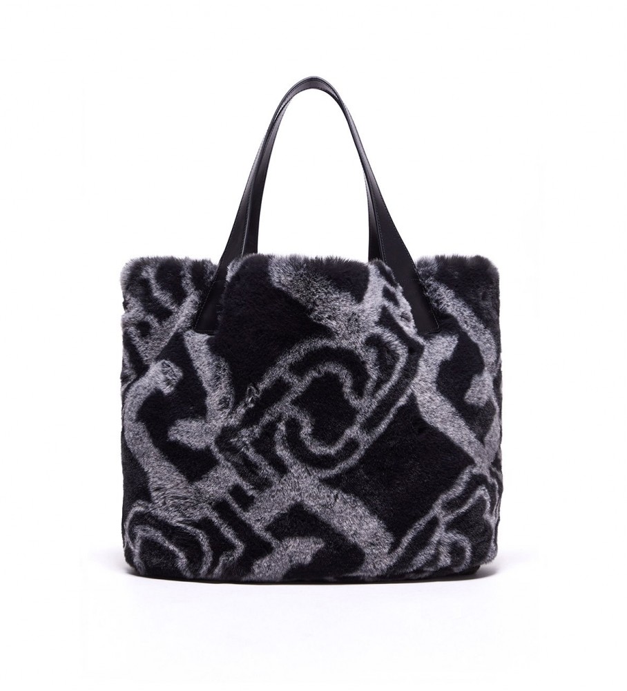 Bolsa tote preta com logo da Liu Jo