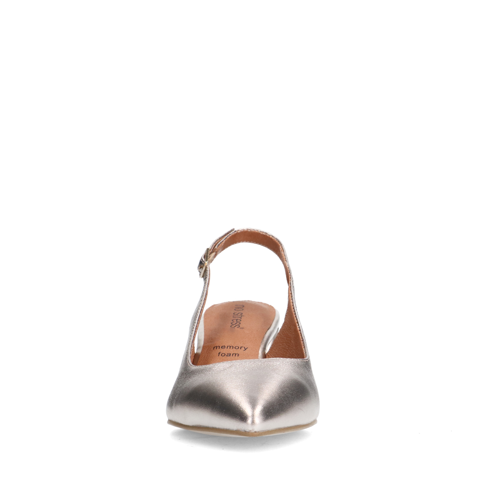 Goudkleurige leren slingbacks