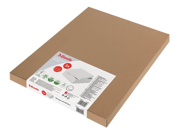 Esselte - Gaveeske - small - 25.5 cm x 20 cm x 15 cm - hvit - pakke av 3