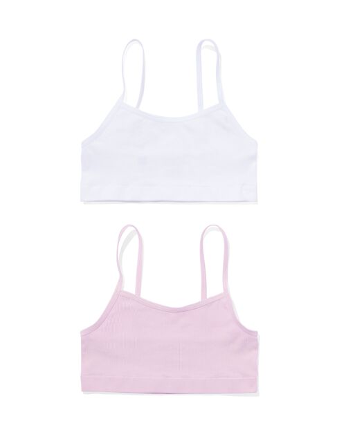 2 hauts enfant sans coutures côte violet clair
