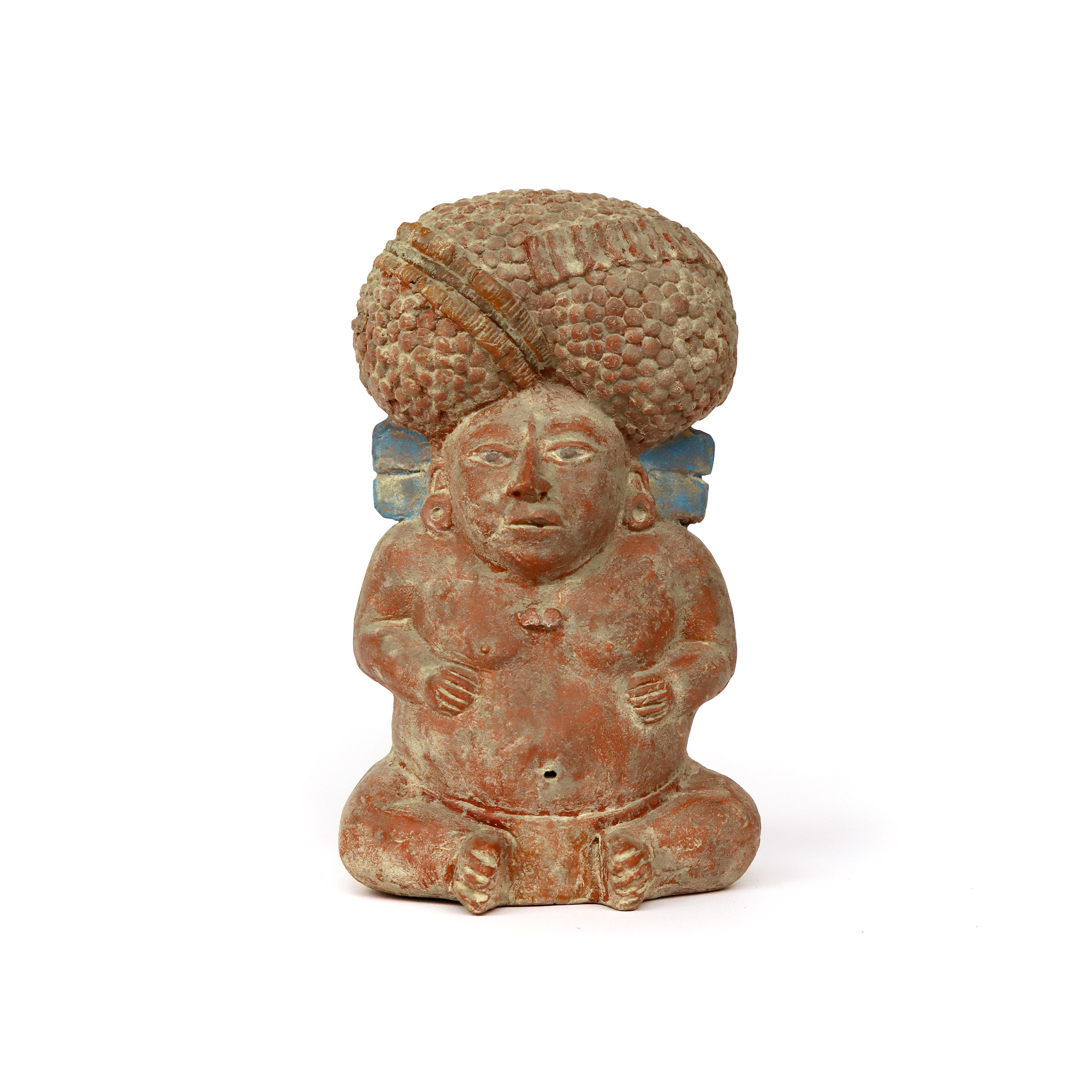 Terrakotta-Figur 'Maya', II, sitzend, handbemalt, H 22 cm, B 13 cm, L 10 cm von fischer's lagerhaus