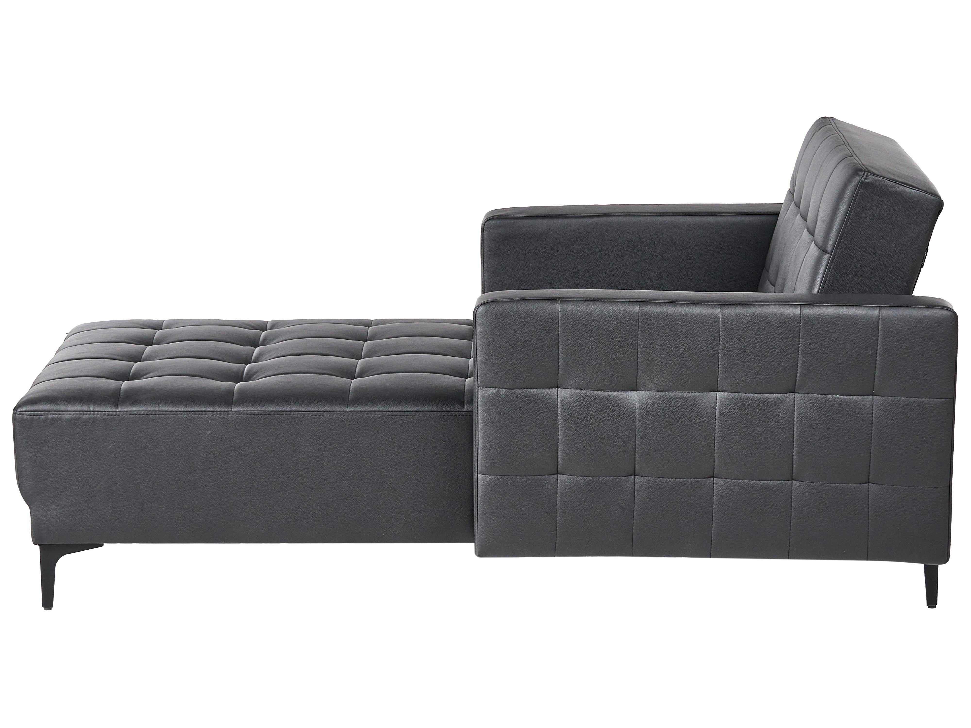 Chaise longue ABERDEEN Kunstleer Zwart