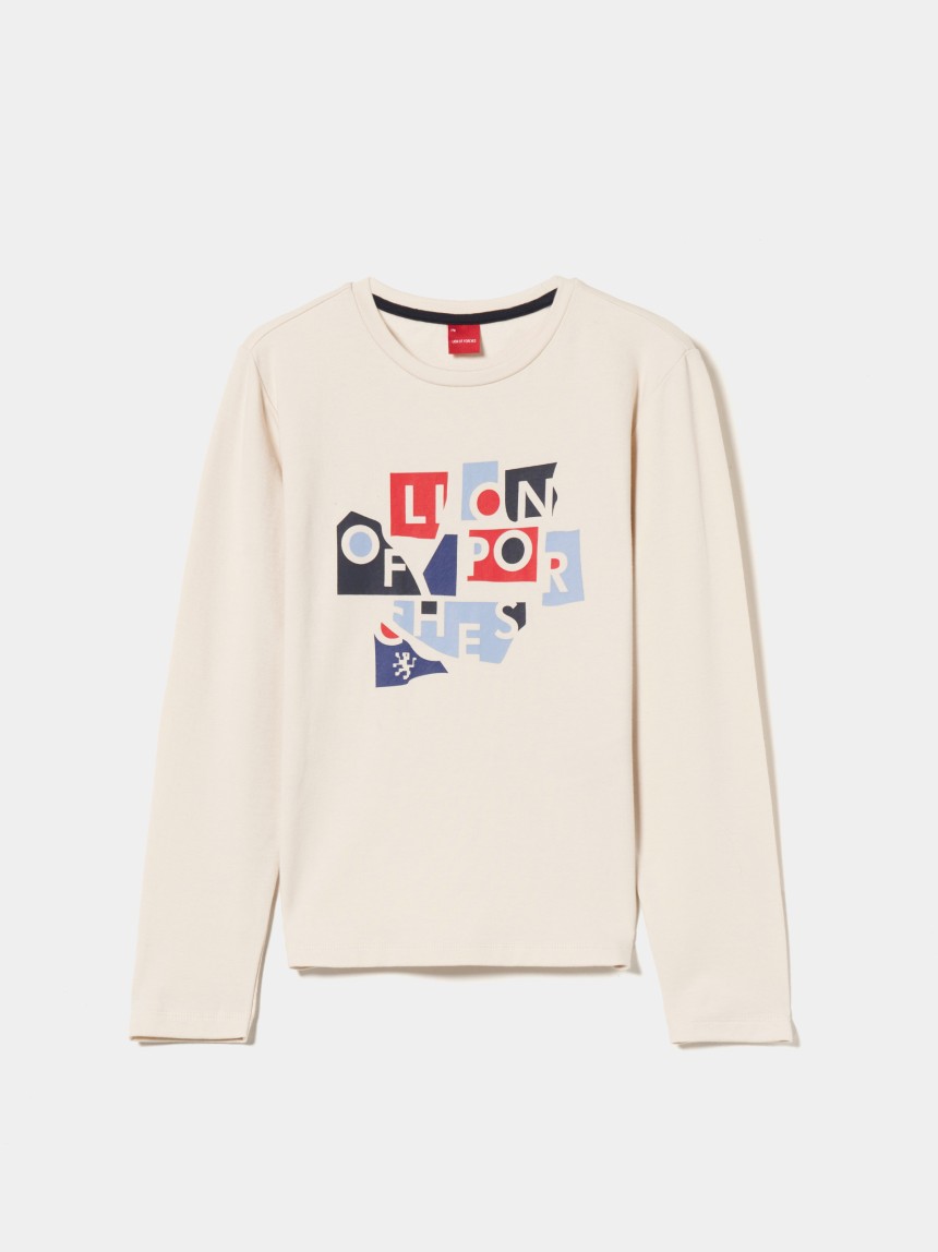 Camisola com estampado da marca