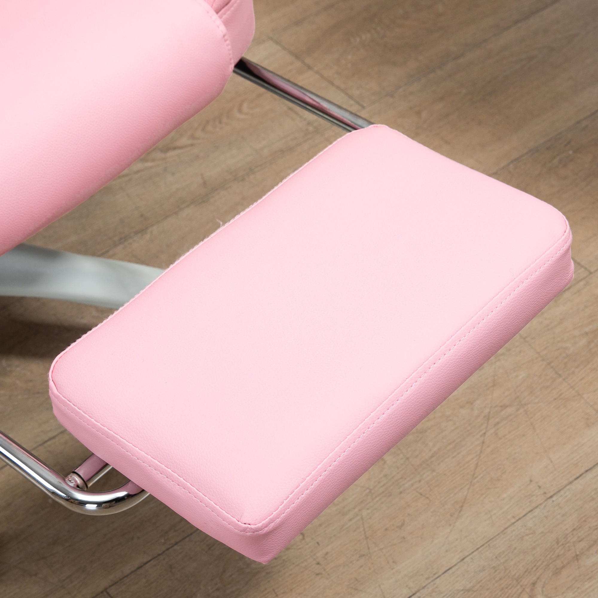 Vinsetto Bürostuhl mit Liegefunktion und Armlehnen rosa 65L x 68B x 107-116H cm