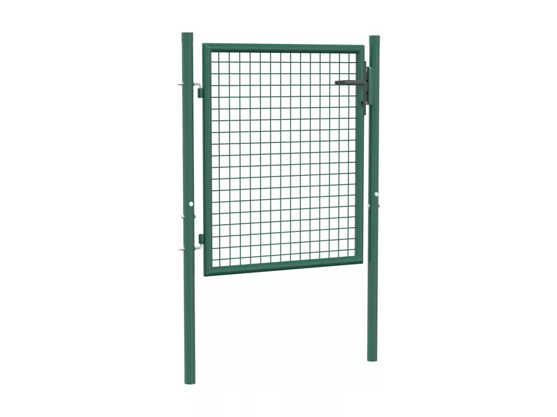 Portail de cl?ture acier 100x75 cm vert