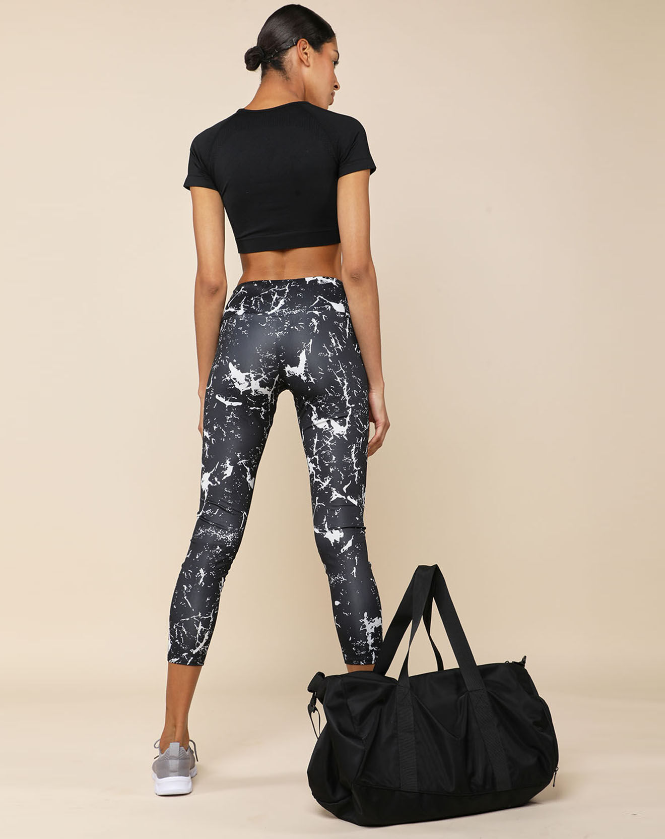 Onamaste Sac de sport noir 50x25 cm