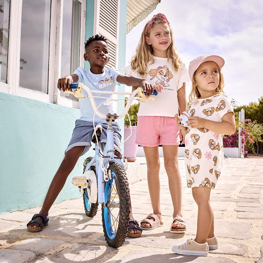 Casquette motif vichy effet noué pour bébé fille - Ecru