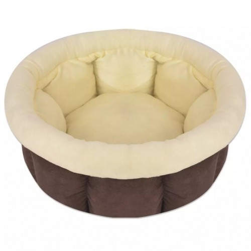 Cama redonda para animais de estimação, marrom