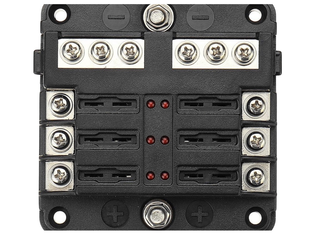 Car Systems 6 steekzekeringen houder met LED
