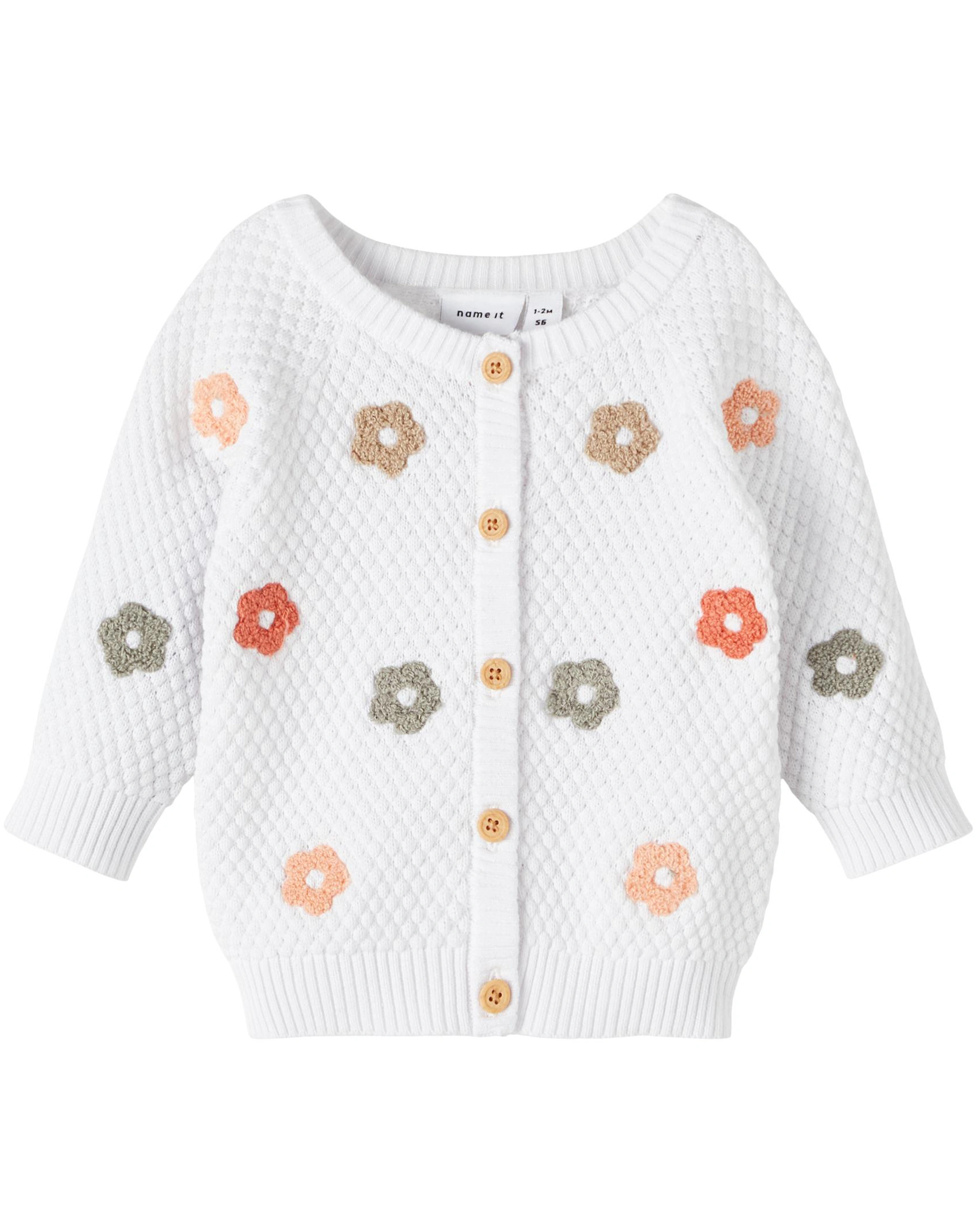 Strickjacke NBFFENINNA in bright white
