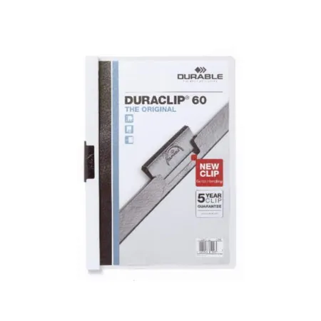 Durable 223802 - Klemm-Mappe DURACLIP, A4, weiß, 5 Stück