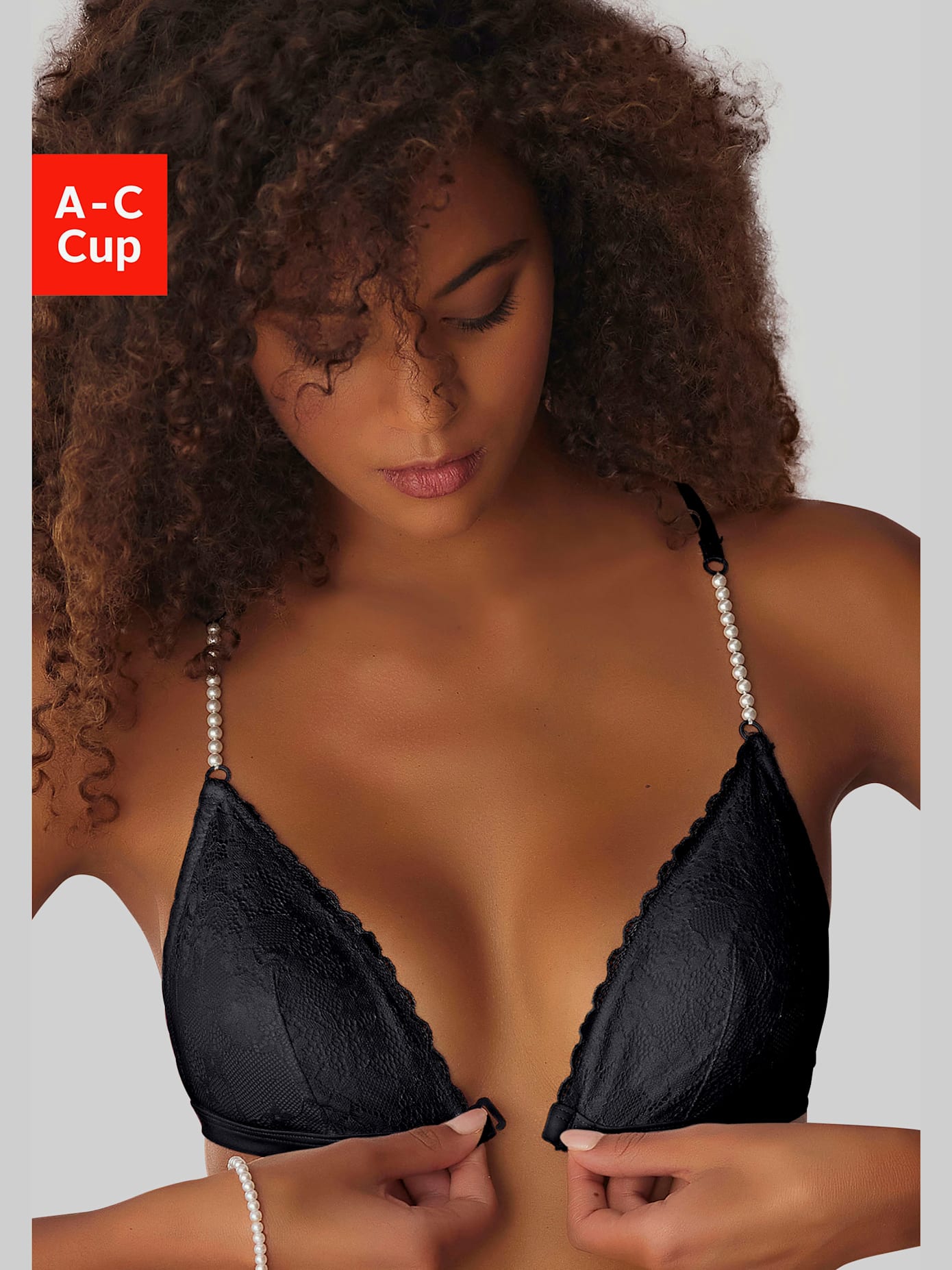 Soutien-gorge bralette extravagant avec bretelles en perles