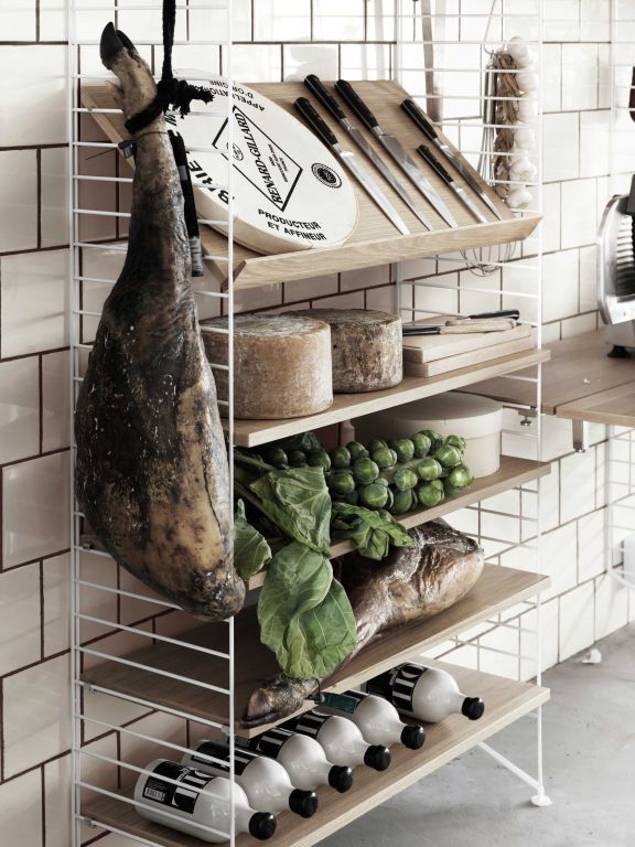 String Furniture Tijdschriftenrek hout 78 x 30 cm walnoot