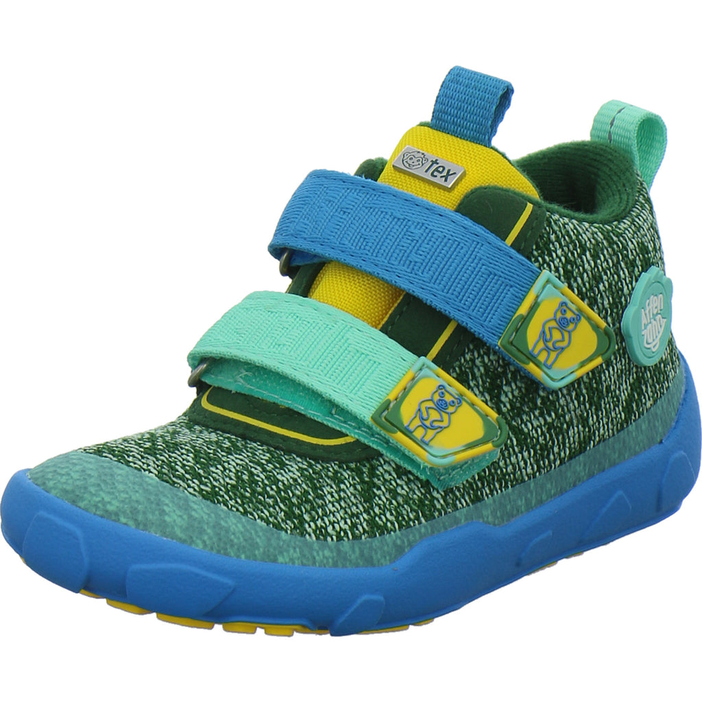 Affenzahn Stiefel ungefüttert Jungen Knit Happy grün