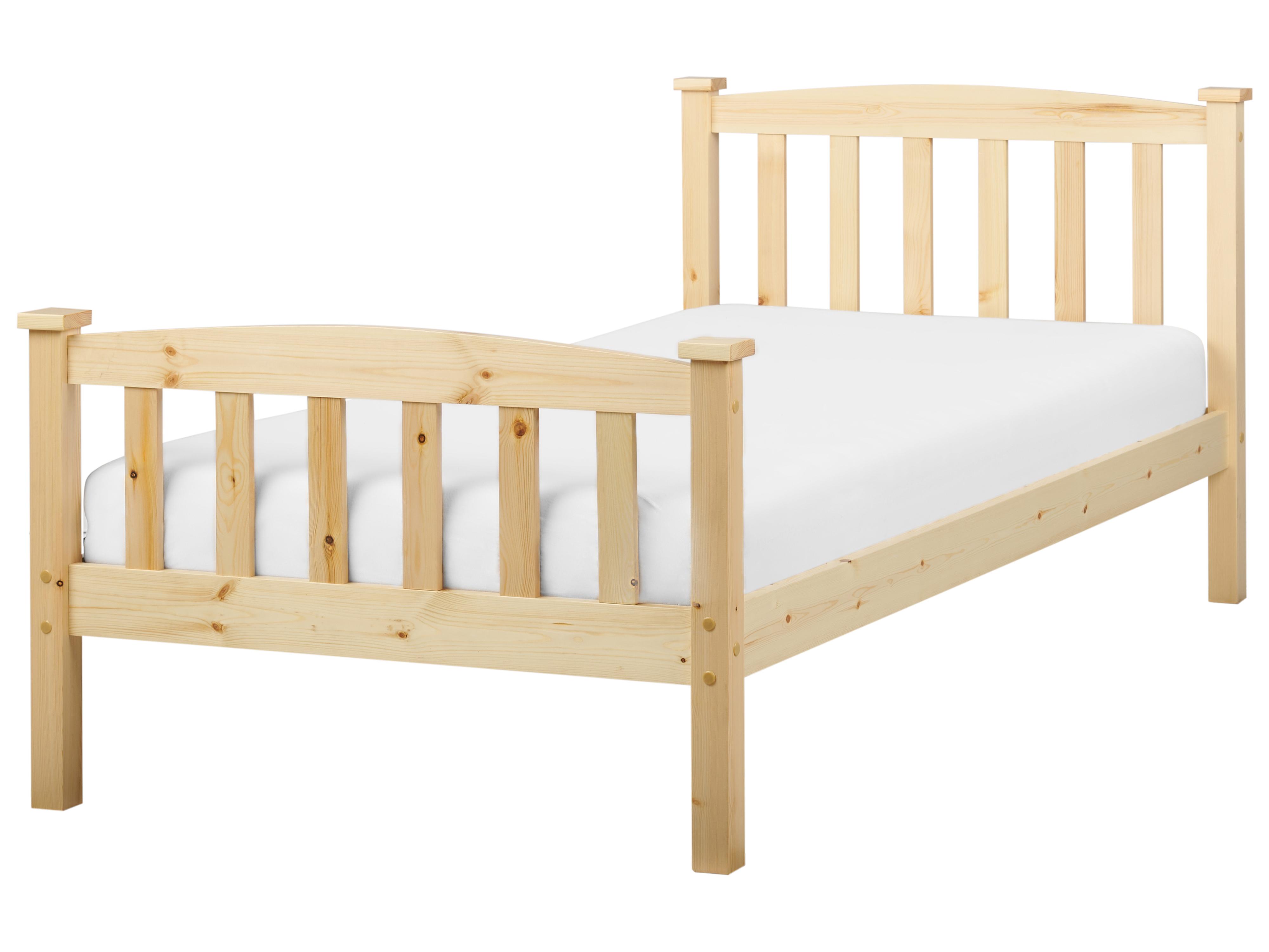 Bed Dennenhout GIVERNY 90 x 200 cm Lichtbruin