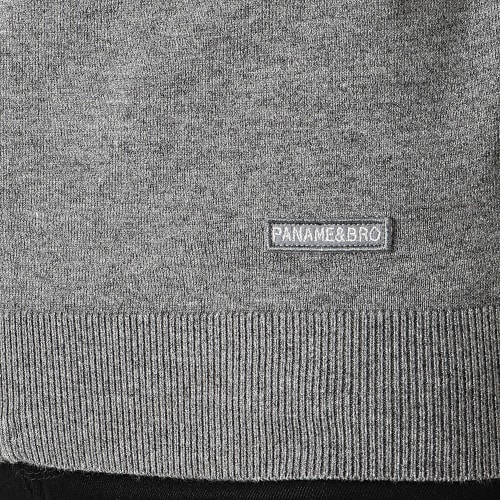 Gilet Zippé Gris Anthracite Chiné