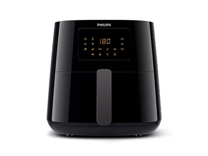 Philips Essential HD9280 Airfryer XL - Varmluftsrister - 6.2 liter - 2000 W - mørk sølv/sort