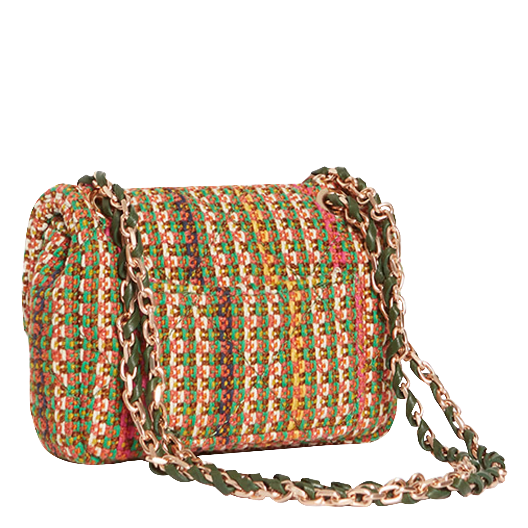 NANO MOON - Sac bandoulière en tweed | Vert