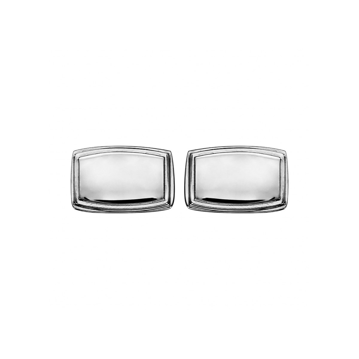 Boutons de manchette rectangulaires - Acier