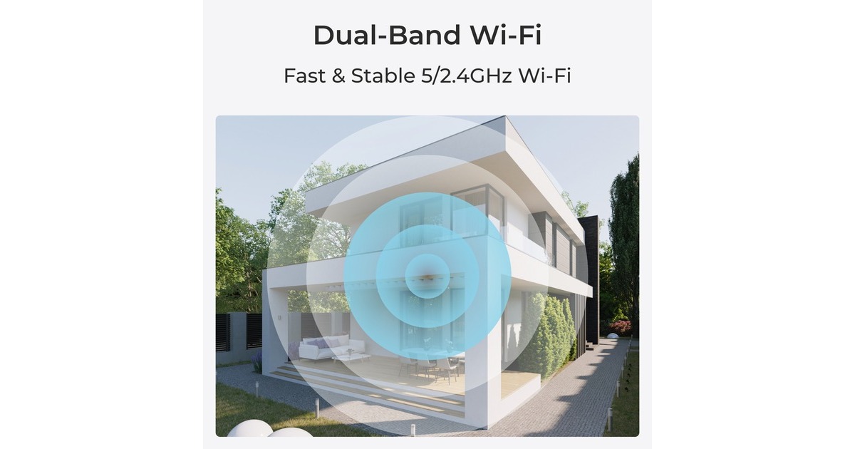 ReolinkLumus Series E430 outdoor beveiligingscamera  (Wit, 4 MP, Dual-Band WLAN)