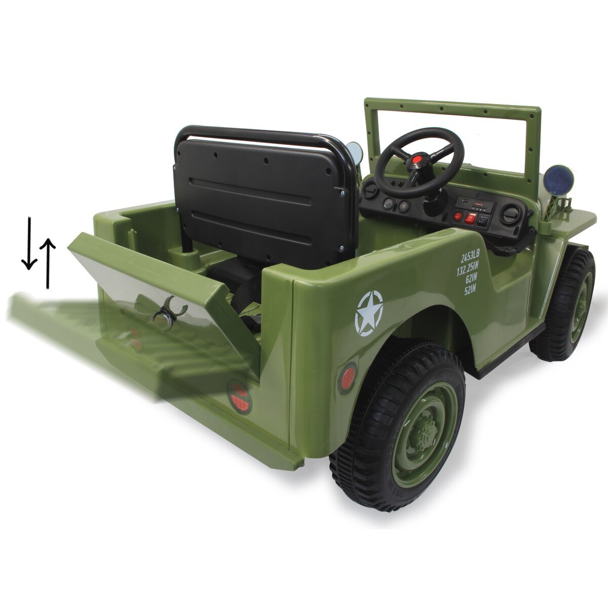 Jamara Jamara Elektrofahrzeug Jeep Willys MB Army grün