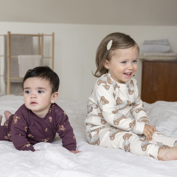 Feetje Bonnie Bouquet Pyjama - Maat 56 - Wijn Melange