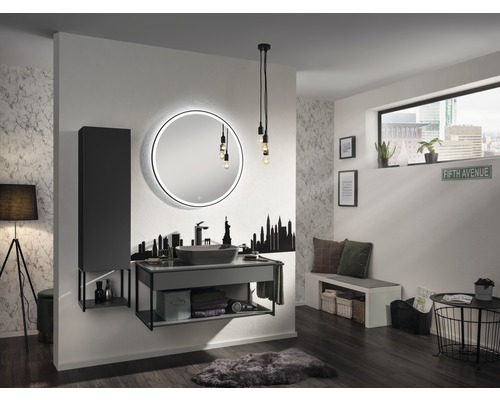 Wastafelmeubel FACKELMANN New York BxHxD 108,5 x 43 x 47,5 cm Frontkleur grijs mat 84917
