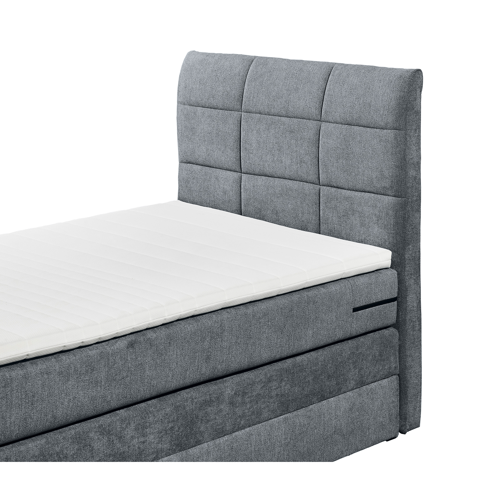 Boxspringbett - anthrazit - H2 - 100x200 cm